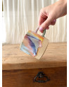 Handmade artisanal ceramic rainbow beach cup
