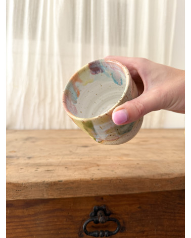 Mug Joy arc en ciel artisanal en céramique fait main