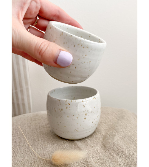 Handmade artisanal ceramic espresso cup