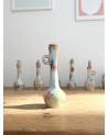 Handmade artisanal ceramic rainbow bud vase
