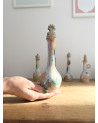 Handmade artisanal ceramic rainbow bud vase