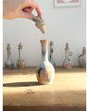 Handmade artisanal ceramic rainbow bud vase