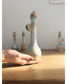 Handmade artisanal ceramic rainbow bud vase