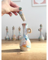 Handmade artisanal ceramic rainbow bud vase