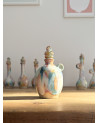 Handmade artisanal ceramic rainbow bud vase
