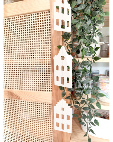 Artisanal paper garland of canal houses