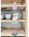 Artisanal paper garland of Dutch tulips