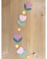 Guirlande artisanale papier de tulipes