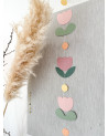 Guirlande artisanale papier de tulipes