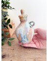 Handmade artisanal ceramic rainbow bud vase