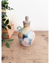 Handmade artisanal ceramic rainbow bud vase