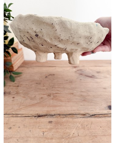 Handmade artisanal ceramic turquoise platter