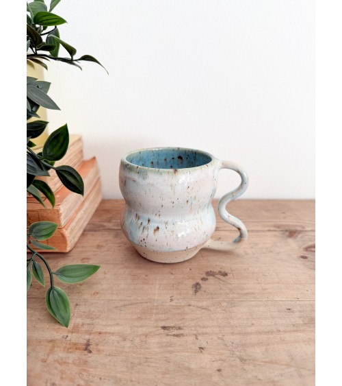 Handmade artisanal ceramic mug one of a kind