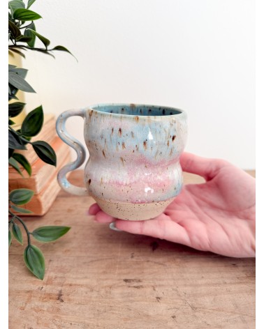 Handmade artisanal ceramic mug one of a kind