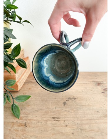 Handmade artisanal ceramic mug one of a kind