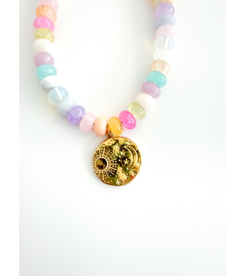 Collier bohème en pierres naturelles et perles