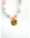 Handmade beaded natural stone necklace