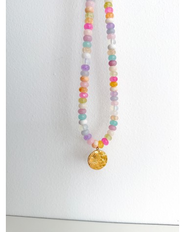 Collier bohème en pierres naturelles et perles