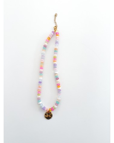 Handmade beaded natural stone necklace