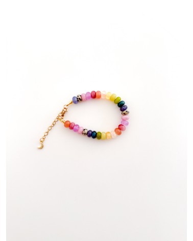 Handmade beaded natural stone bracelet