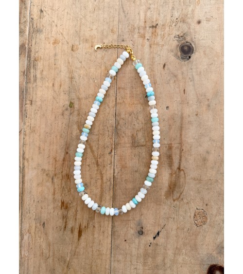 Collier bohème en pierres naturelles et perles