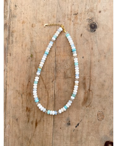 Collier bohème en pierres naturelles et perles