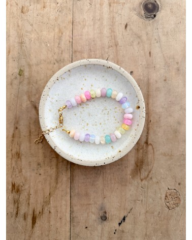 Handmade beaded natural stone bracelet