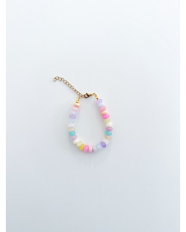 Handmade beaded natural stone bracelet