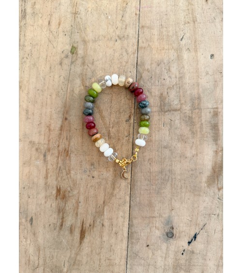 Handmade beaded natural stone bracelet