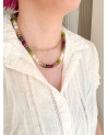 Handmade beaded natural stone necklace