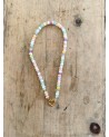 Handmade beaded natural stone necklace