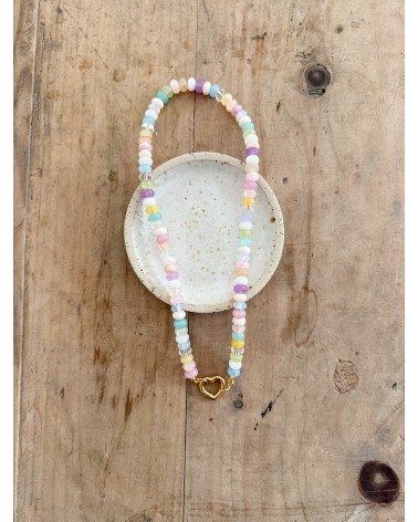 Collier bohème en pierres naturelles et perles