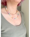 Collier bohème en pierres naturelles et perles