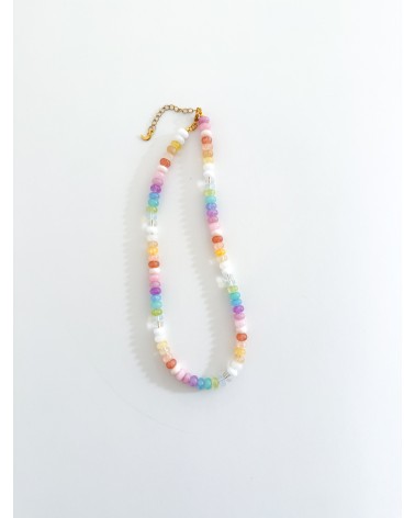 Collier bohème en pierres naturelles et perles