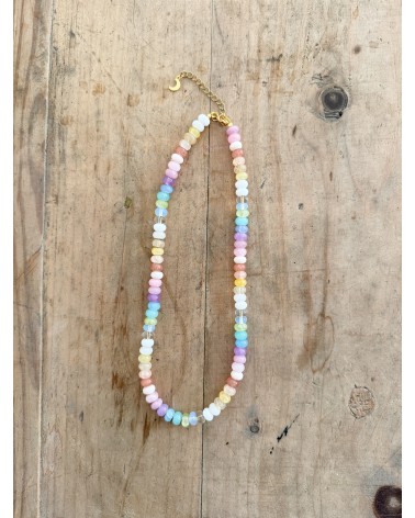 Collier bohème en pierres naturelles et perles