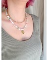 Collier bohème en pierres naturelles et perles
