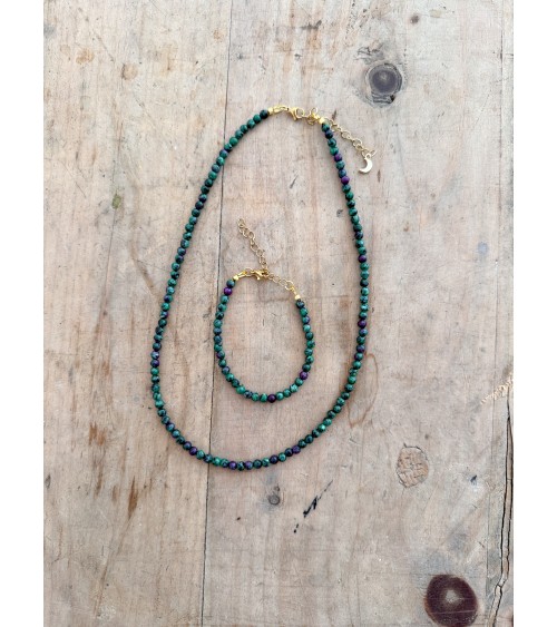 Collier bohème en pierres naturelles et perles