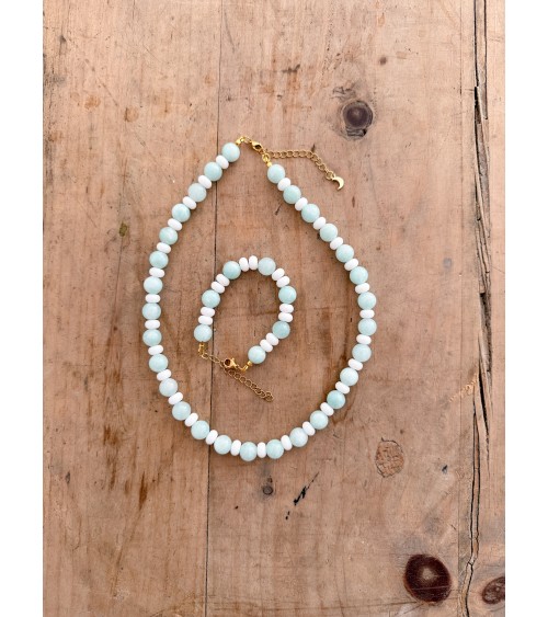 Collier bohème en pierres naturelles et perles