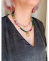 Handmade beaded natural stone necklace