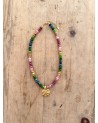 Handmade beaded natural stone necklace