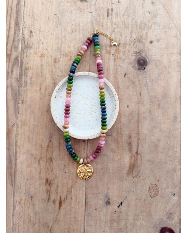 Collier bohème en pierres naturelles et perles