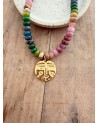 Handmade beaded natural stone necklace