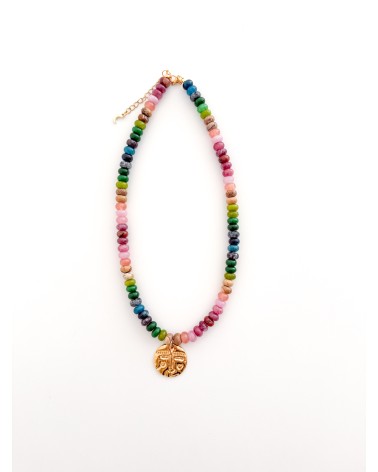 Collier bohème en pierres naturelles et perles