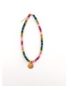 Handmade beaded natural stone necklace