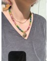 Collier bohème en pierres naturelles et perles