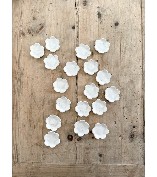 Ceramic flower teabag Dish table Art