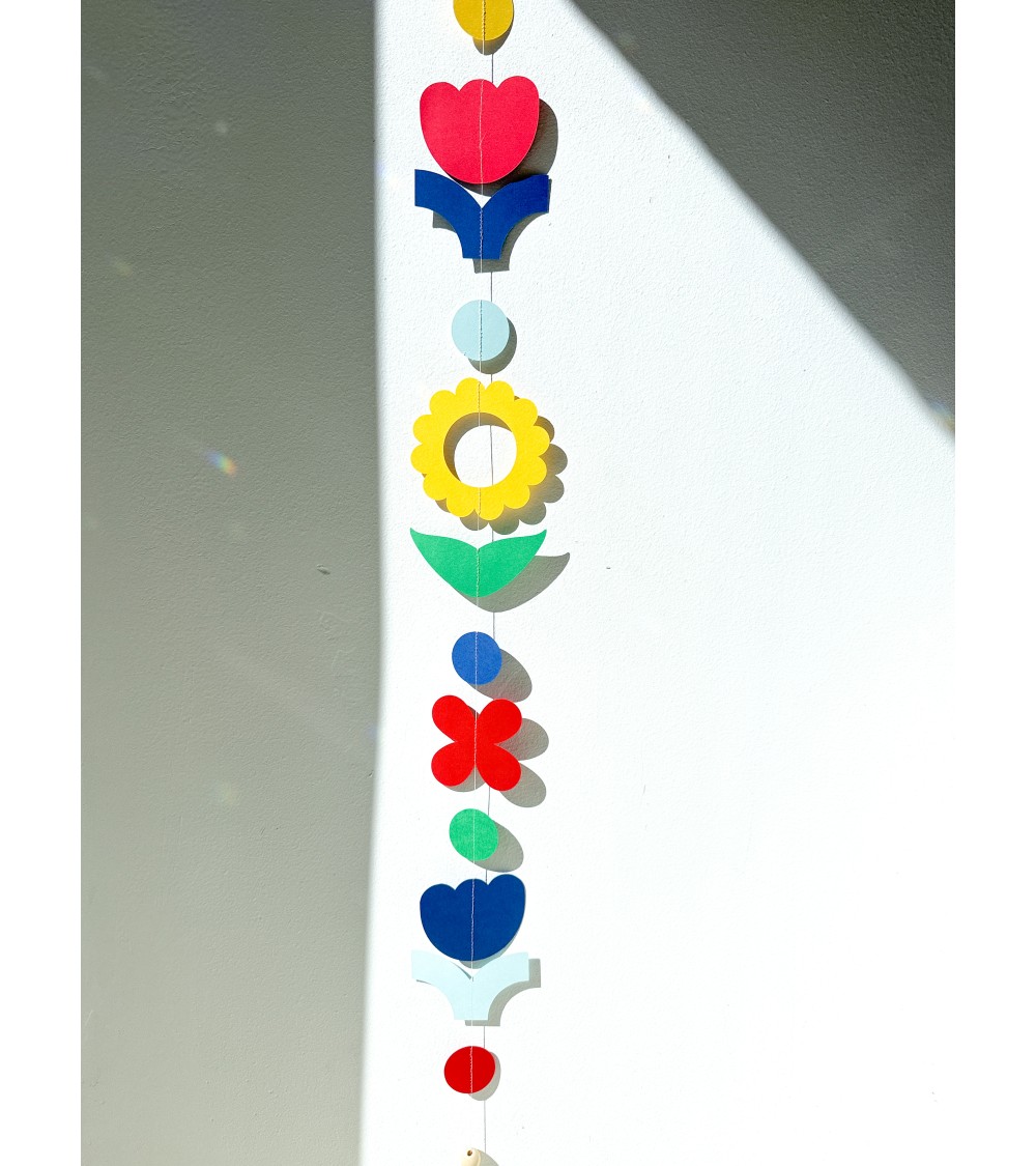 Guirlande artisanale papier de tulipes